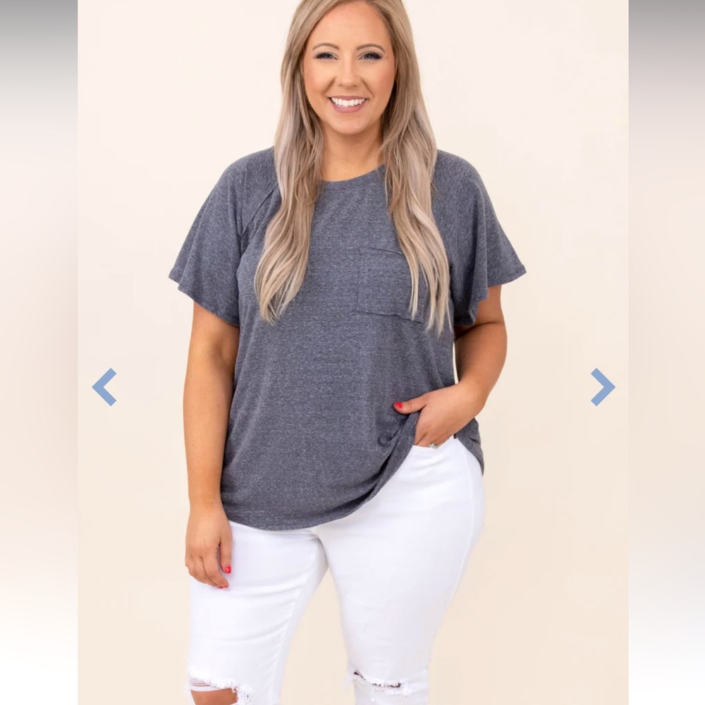 CHIC SOUL Cozy Is Key Top, Charcoal